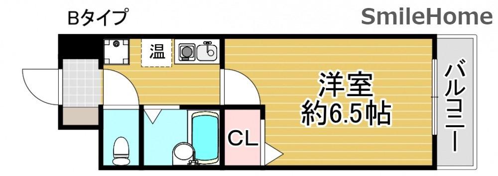 SWISS難波南(1K/3階)の間取り写真