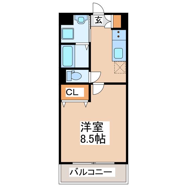 SMILE GARDEN 菊陽(1K/1階)の間取り写真