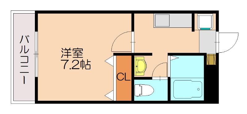 SUN MALL・M サンモール・エム(1K/1階)の間取り写真
