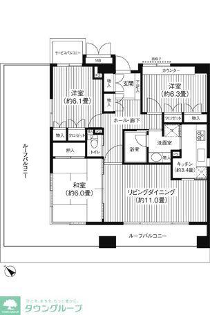 ステラメゾン武蔵小山(3LDK/6階)の間取り写真
