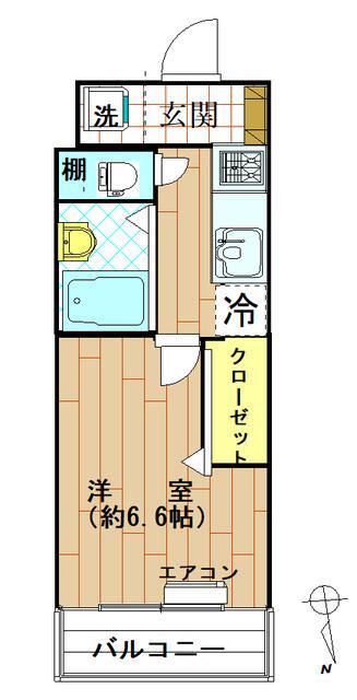グローバン板橋(1K/7階)の間取り写真