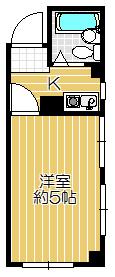 メゾン武蔵小山(1K/1階)の間取り写真