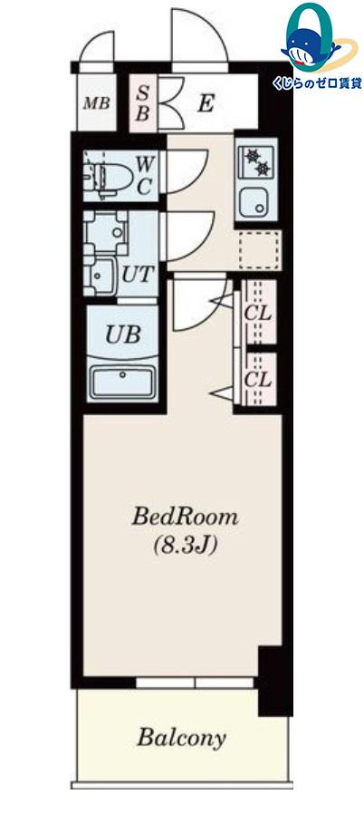 S-RESIDENCE名駅ウエスト(1K/11階)の間取り写真