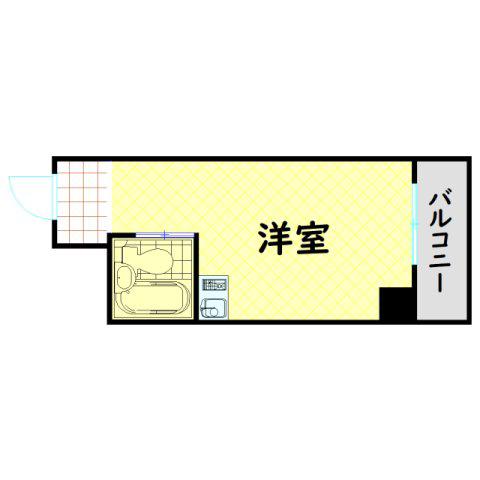マンションイン瓦屋町パート1(ワンルーム/4階)の間取り写真