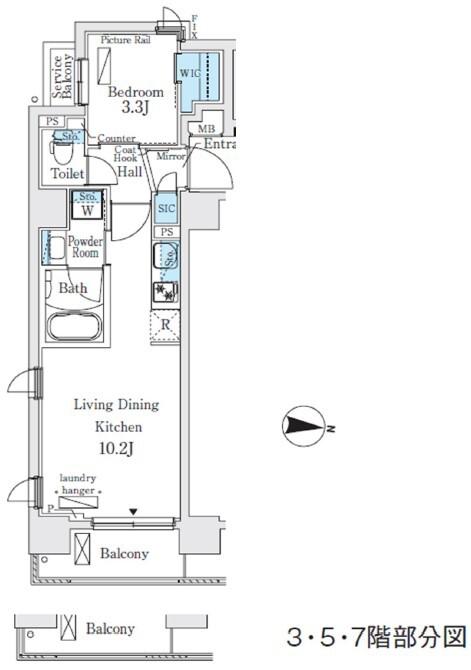 イプセ住吉(1LDK/8階)の間取り写真