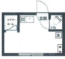 アーバンプレイス早稲田コア(ワンルーム/1階)の間取り写真
