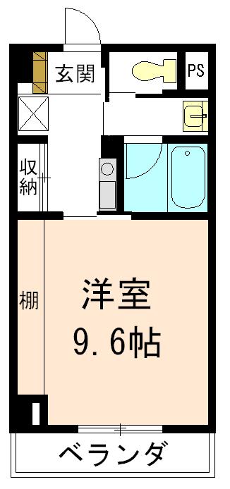 エポックステージ(1K/4階)の間取り写真