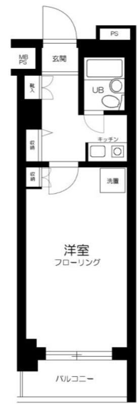 ライオンズマンション大森本町第2(1K/3階)の間取り写真