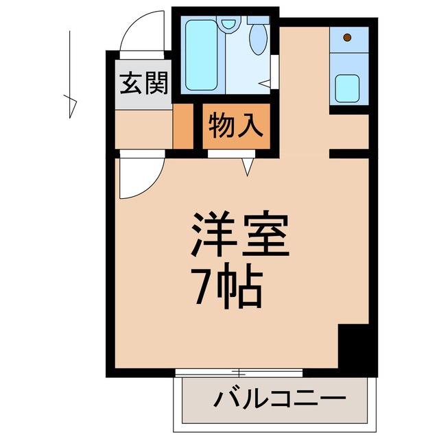 シティハイツスミ(ワンルーム/3階)の間取り写真