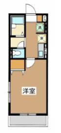 パルビートル(1K/2階)の間取り写真