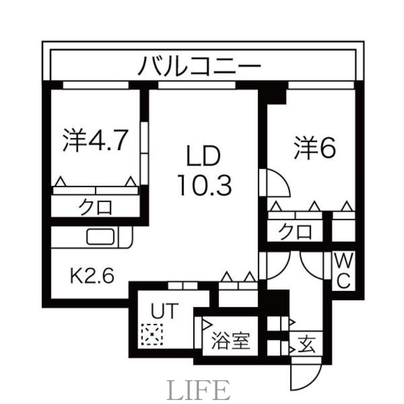 FLEUVE福住(2LDK/2階)の間取り写真