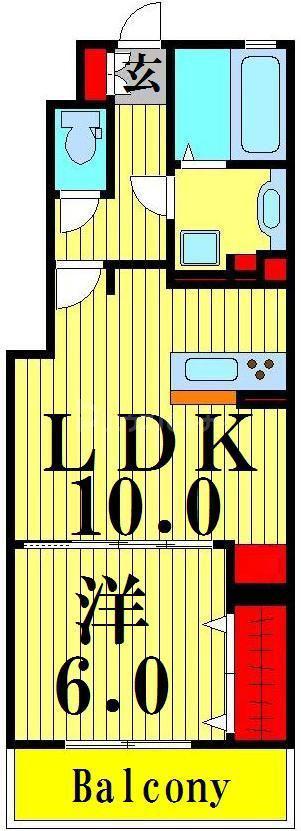 オアシスパティオ(1LDK/1階)の間取り写真