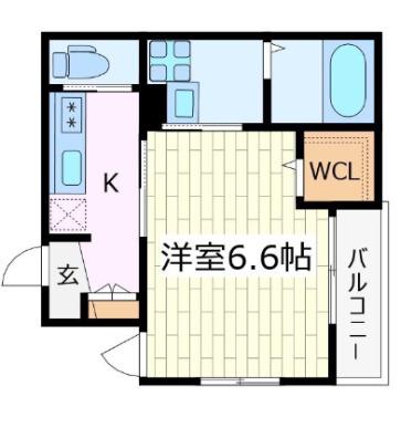 ATLANTIS府中(1K/3階)の間取り写真