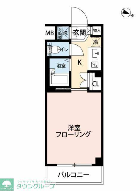 マイナビSTAYミライエ目黒中央町(1K/5階)の間取り写真