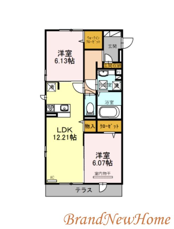 セントラルポー(2LDK/2階)の間取り写真