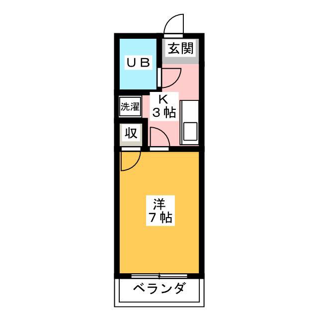 パークシャトー玉城(1K/3階)の間取り写真