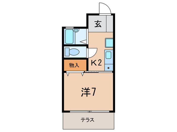 ハイツコンコーディア(1K/1階)の間取り写真