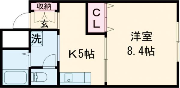 南新町ビル(1K/5階)の間取り写真