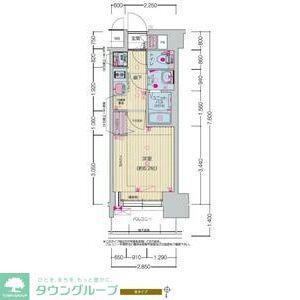 プレサンス名駅南エディフィス(1K/2階)の間取り写真