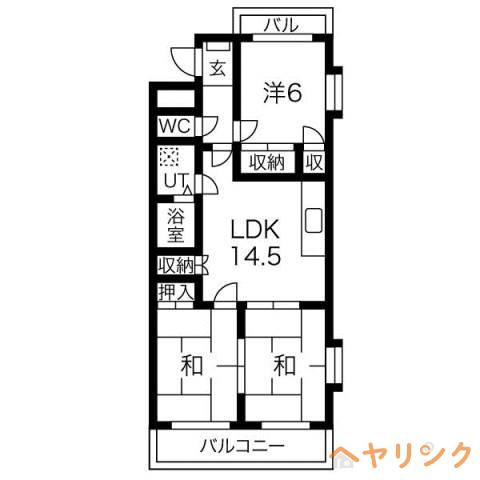 森下マンション(3LDK/4階)の間取り写真