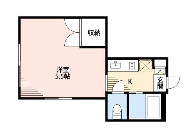 ロイヤルコート三ツ沢(1K/1階)の間取り写真