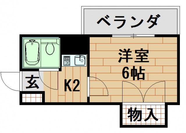 ドーム白島(1K/3階)の間取り写真