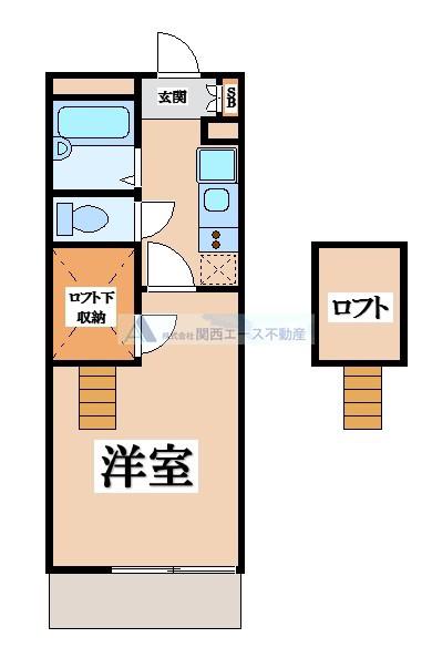 レオパレス妙楽(1K/1階)の間取り写真