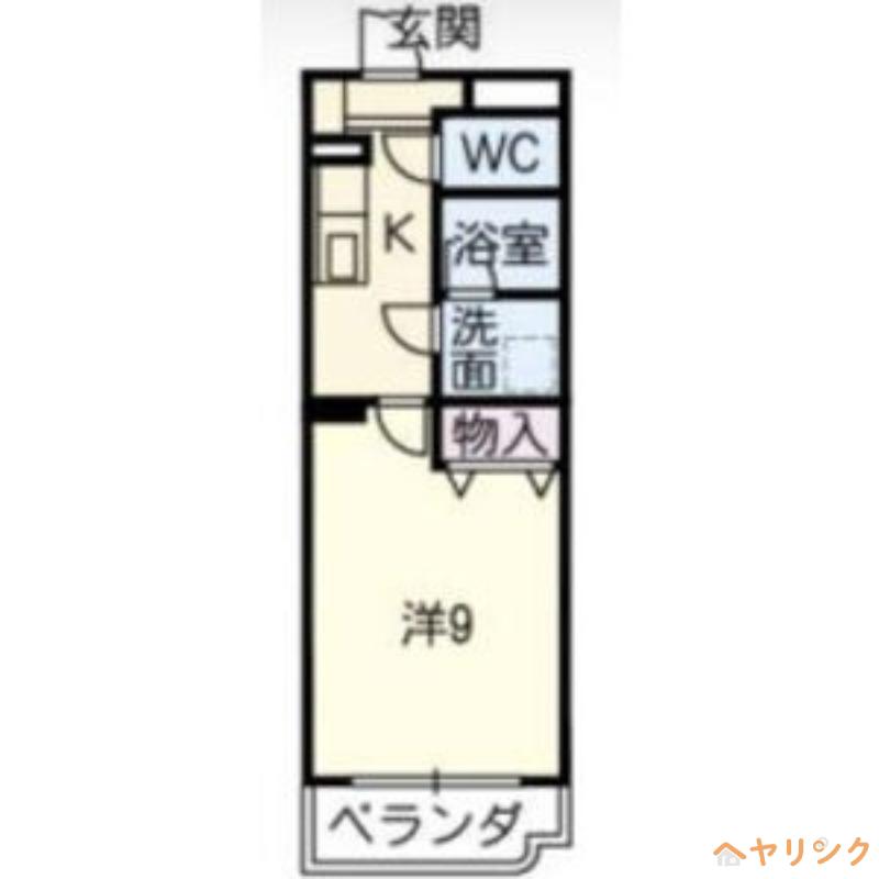 シーズンコート二ツ杁(1K/2階)の間取り写真