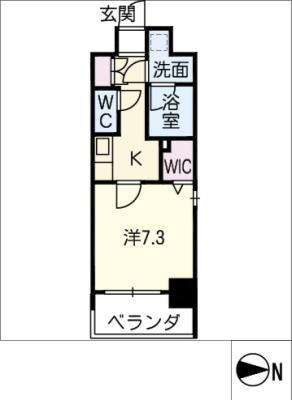 LAPEX OAZO(1K/4階)の間取り写真