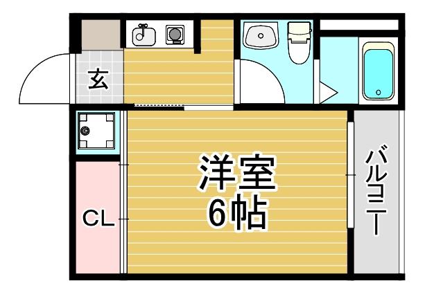 CASAMENTOAMICA(1K/2階)の間取り写真