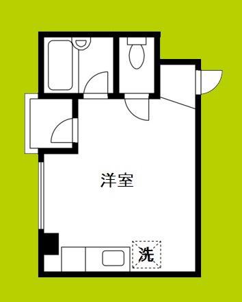 コーポイン長居 B棟(ワンルーム/5階)の間取り写真