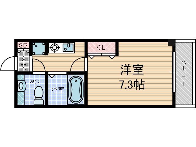 ラフォルテ駅前(1K/3階)の間取り写真