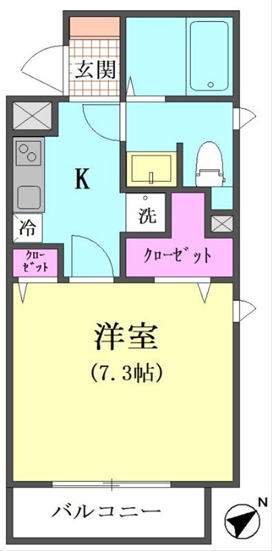 アプローズ南大井(1K/2階)の間取り写真