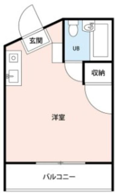 ラレーブ久地(ワンルーム/2階)の間取り写真