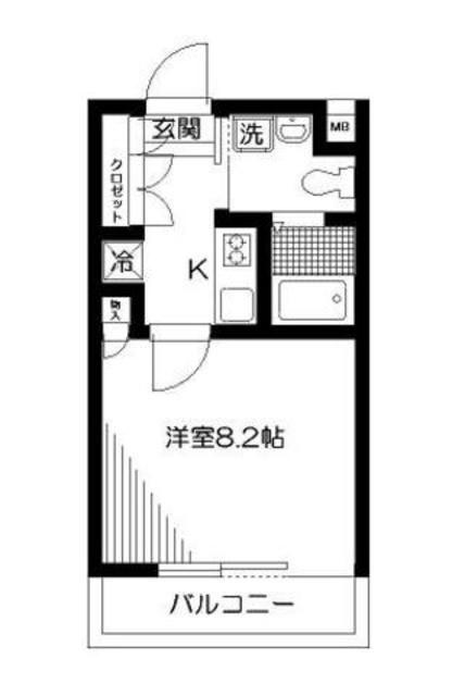 サニーハイマート下北沢(1K/5階)の間取り写真