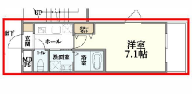 AILE上新庄(1K/1階)の間取り写真