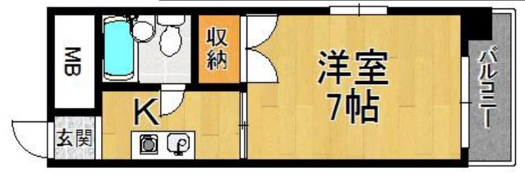 DO十三東(1K/4階)の間取り写真