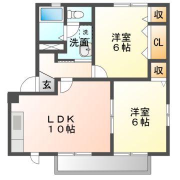エミネンス匠(2LDK/2階)の間取り写真