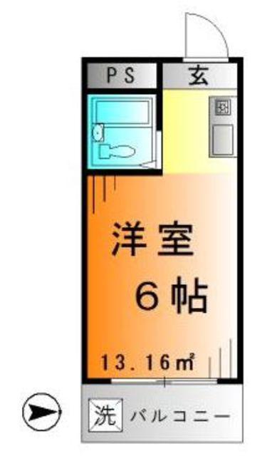 ピア東高円寺(ワンルーム/3階)の間取り写真