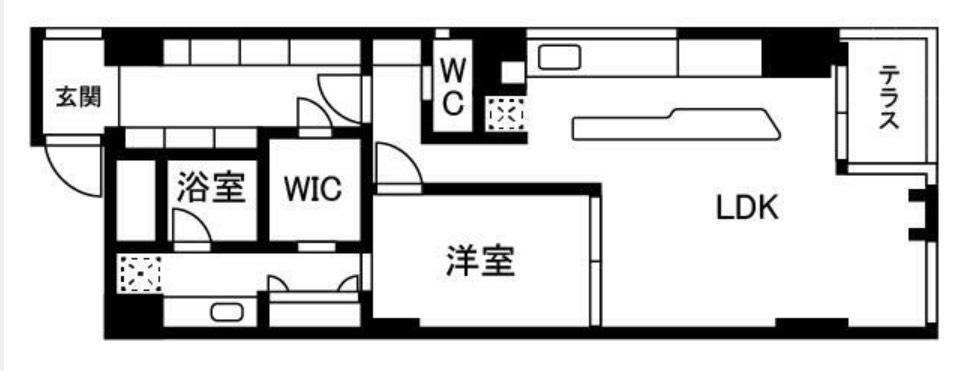 PLUS自由が丘(1LDK/2階)の間取り写真