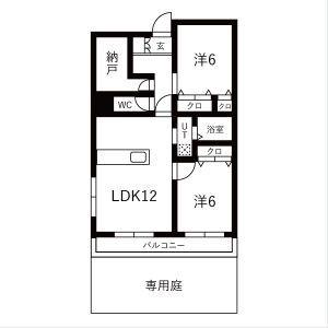 LE PRIMAVERA(2SLDK/1階)の間取り写真