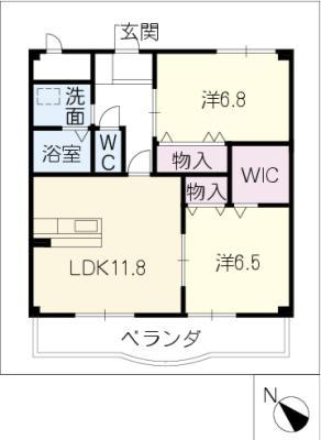 T-GRATITUDE(2LDK/3階)の間取り写真