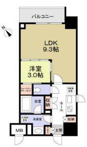 EEKL馬車道(1LDK/6階)の間取り写真