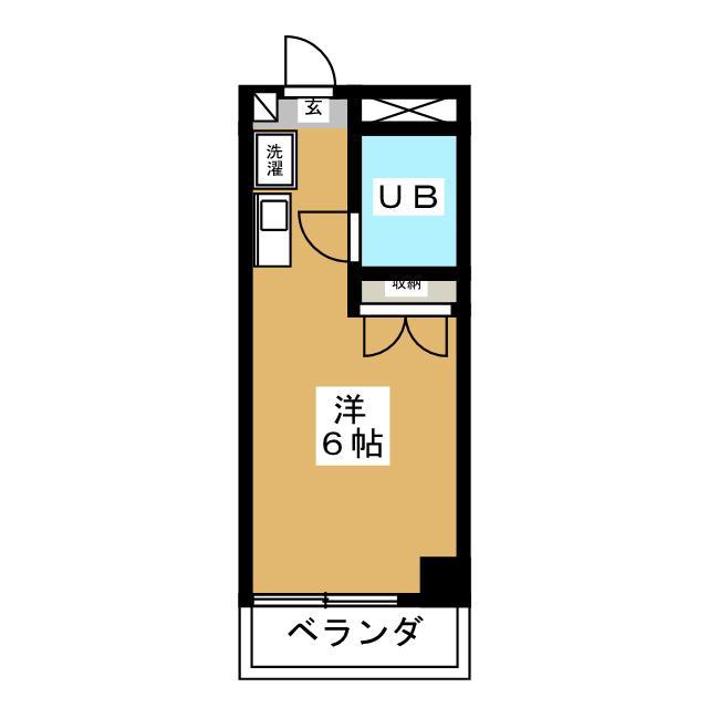 パディーフィールドハウス(ワンルーム/7階)の間取り写真