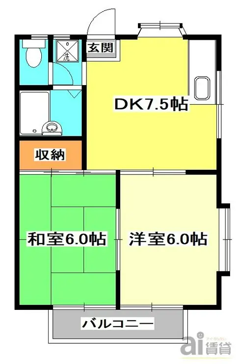 コーポエイト 2階階 間取り