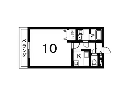 第2千代原ハイツ(1K/1階)の間取り写真