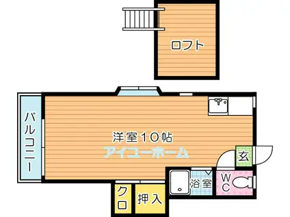 シティベールFUJI(ワンルーム/2階)の間取り写真