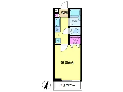 SAN-Oレジデンス(1K/2階)の間取り写真