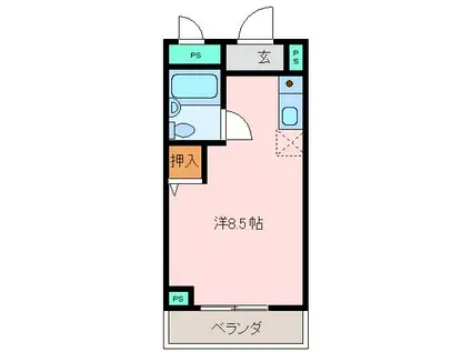 シティハウス松阪(ワンルーム/1階)の間取り写真