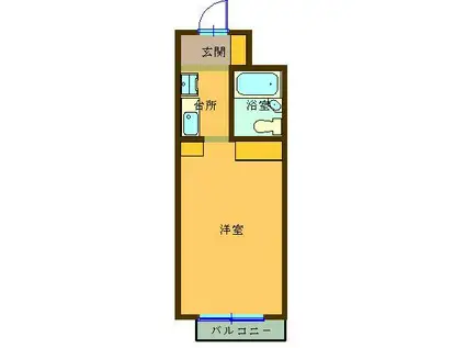 メゾンシブキ上柴(ワンルーム/3階)の間取り写真